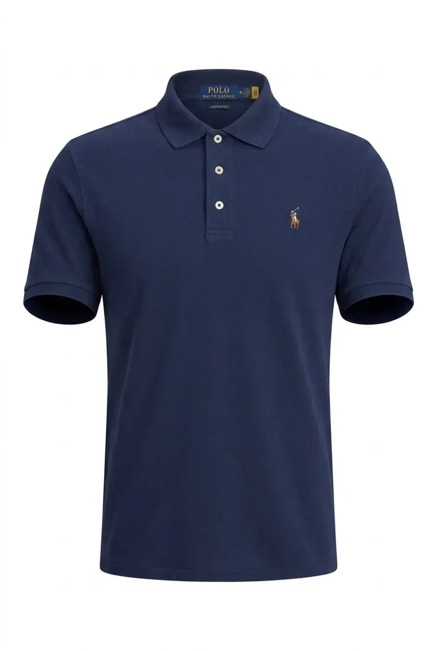 Polo Ralph Lauren Men’s Large Classic Fit Soft Cotton Blue Polo Shirt Pony L